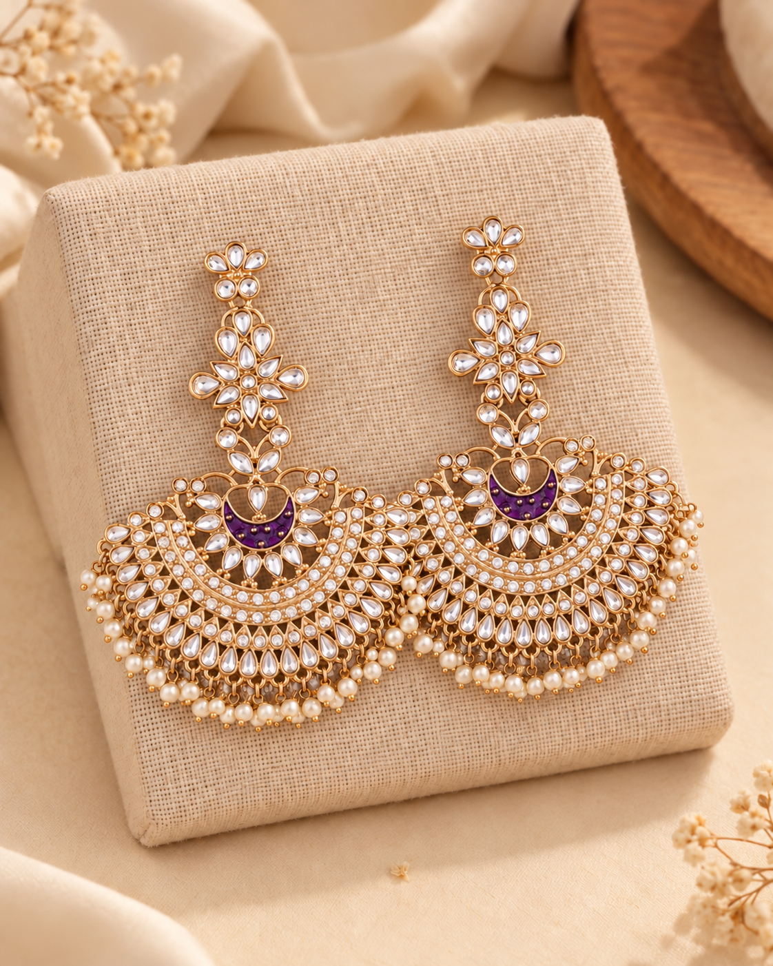 Purple Keerat Bollywood Inspired Chandbali