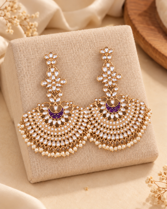 Purple Keerat Bollywood Inspired Chandbali