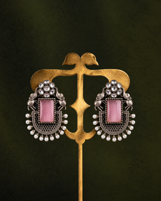Blush Zarposh Oxidised Earrings
