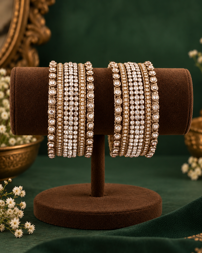 Rose Gold Ritvika Bangle Set