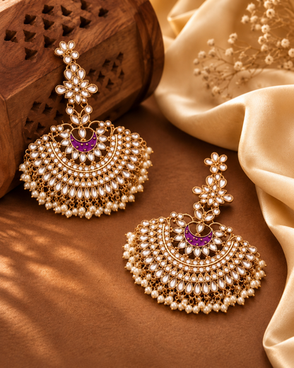 Lilac Keerat Bollywood Inspired Chandbali