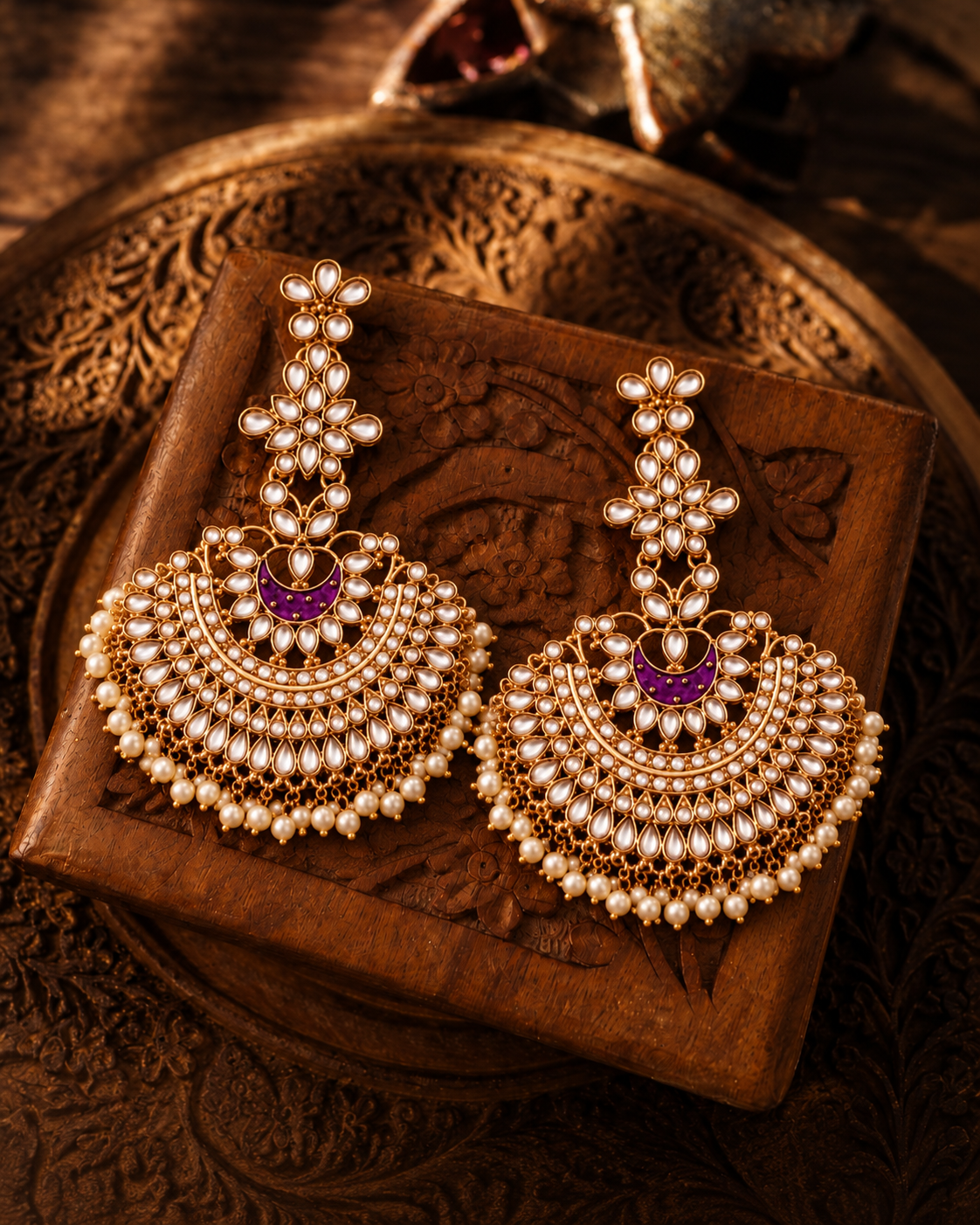 Lilac Keerat Bollywood Inspired Chandbali