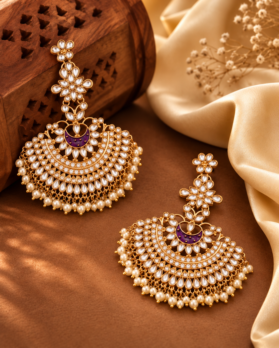Purple Keerat Bollywood Inspired Chandbali