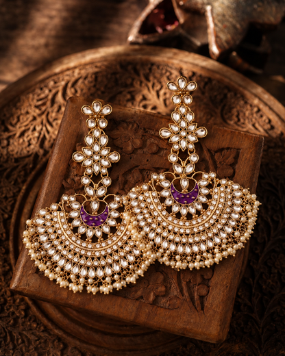 Purple Keerat Bollywood Inspired Chandbali