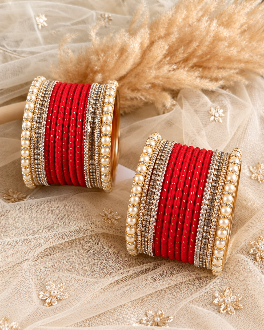 Red Shivanjali Bangle Set