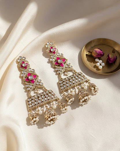 Pink Harmani Premium Designer Statement Earring