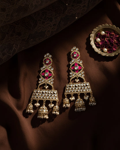 Pink Harmani Premium Designer Statement Earring
