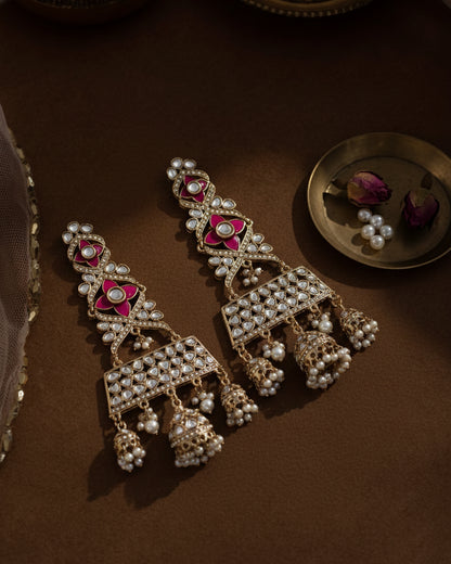 Pink Harmani Premium Designer Statement Earring