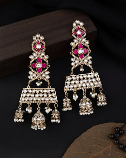 Pink Harmani Premium Designer Statement Earring