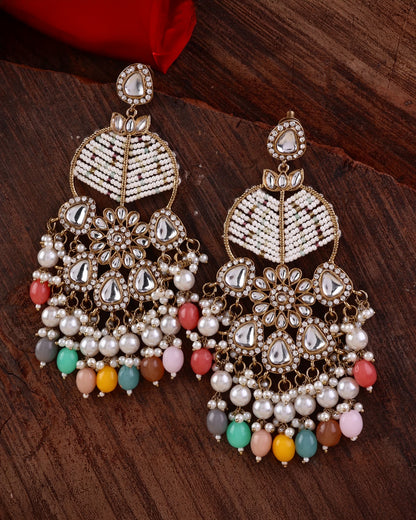 Pastel Multi Ranveer Designer Chandbali Earring