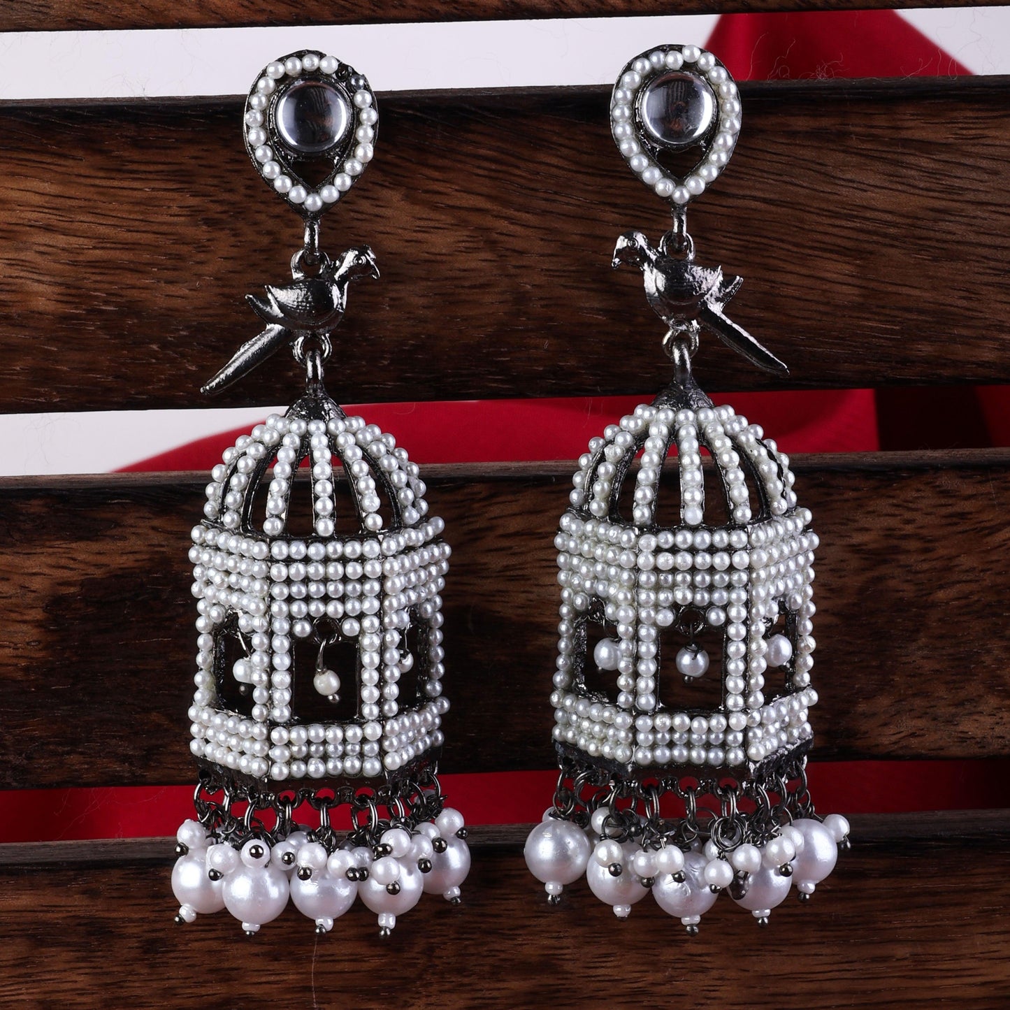 Pearl Cage Jhumka