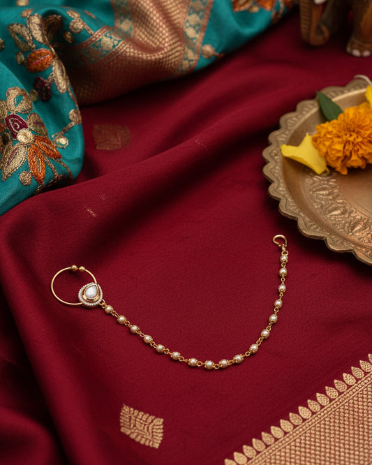 Pearl Anukrit Nath Non Pierced Nose Ring