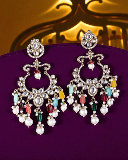 Multi Rajveer Designer Chandbali Earring