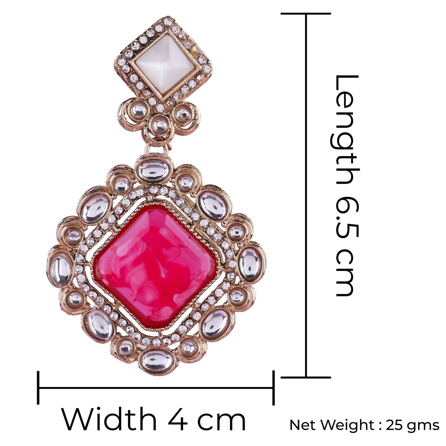 Pink Raashi Zircon Earring