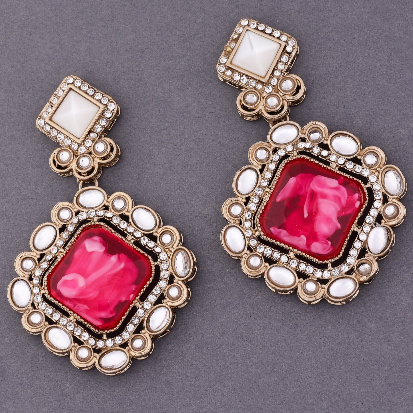 Pink Raashi Zircon Earring