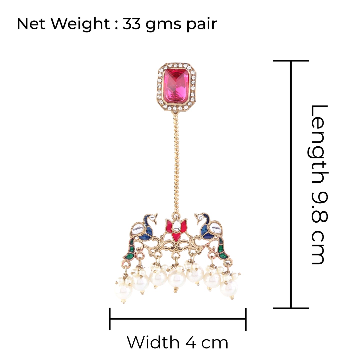 Pink Rasleen Designer Earring