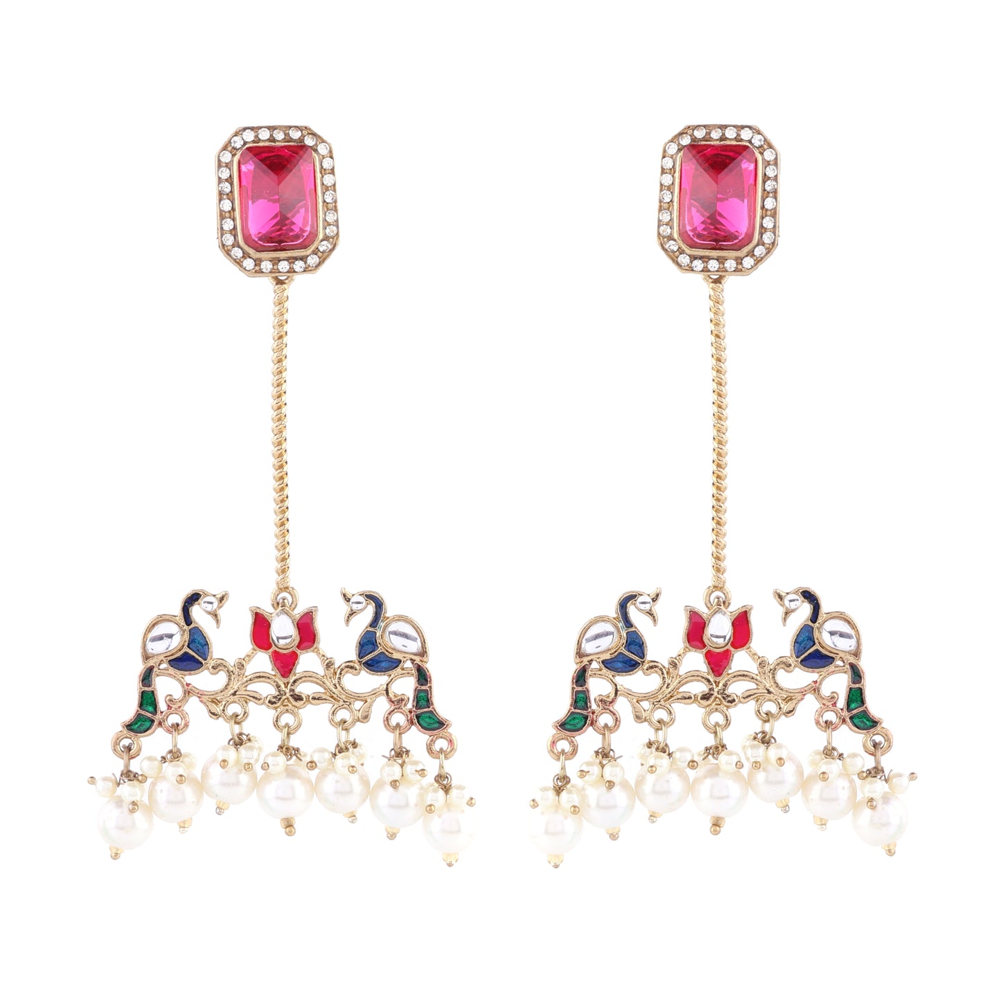 Pink Rasleen Designer Earring