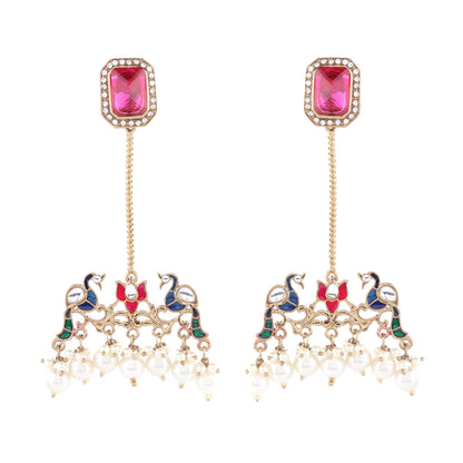 Pink Rasleen Designer Earring