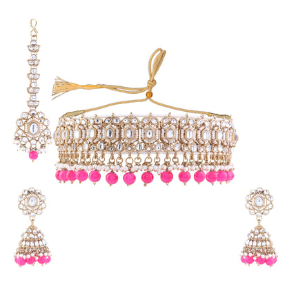 Pink Padmini Choker Set