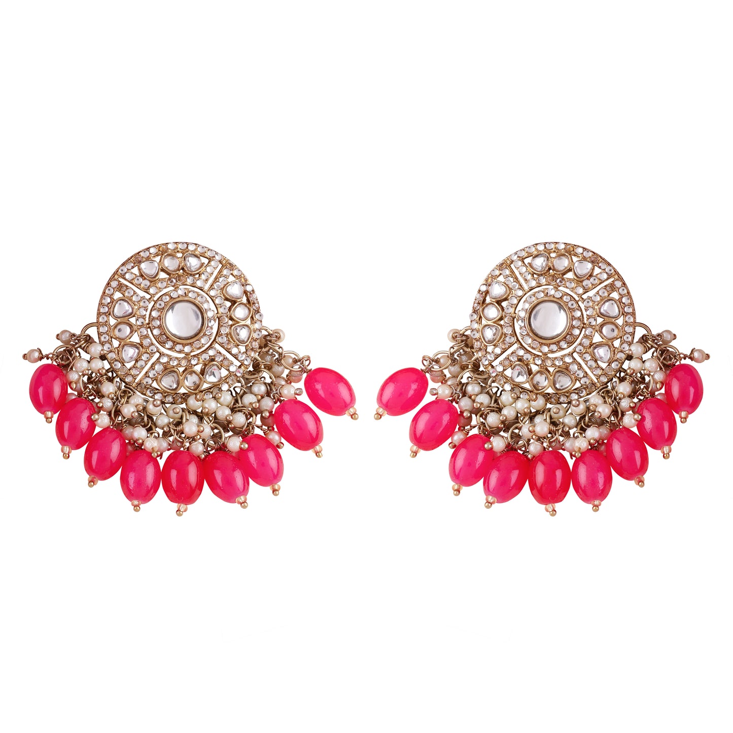 Dark Pink Malti Earring