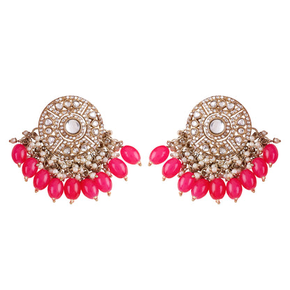 Dark Pink Malti Earring