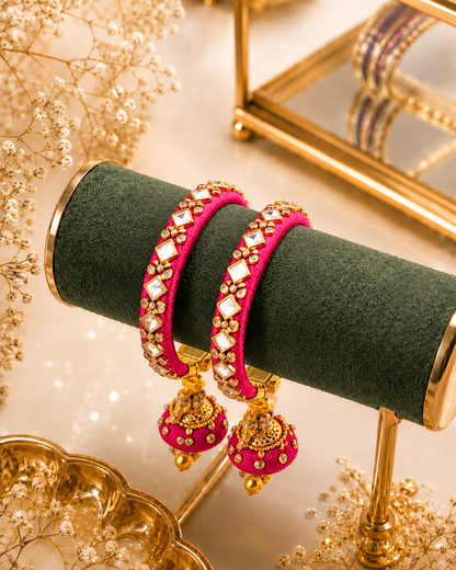 Pink Anindita Bangle Set of 2 - Openable