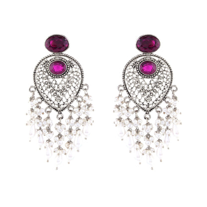 Purple Girisha Boho Pearl Earring