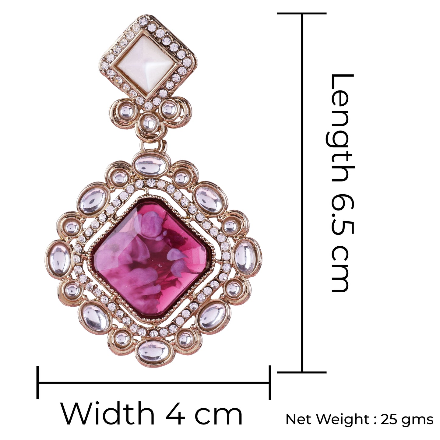 Wine Raashi Zircon Earring