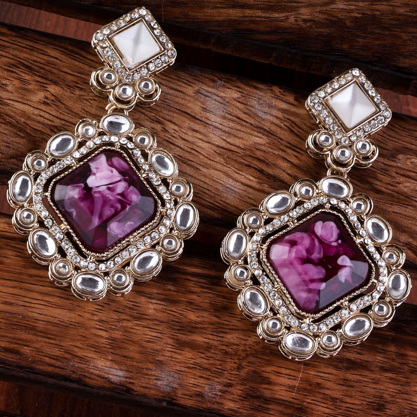 Wine Raashi Zircon Earring