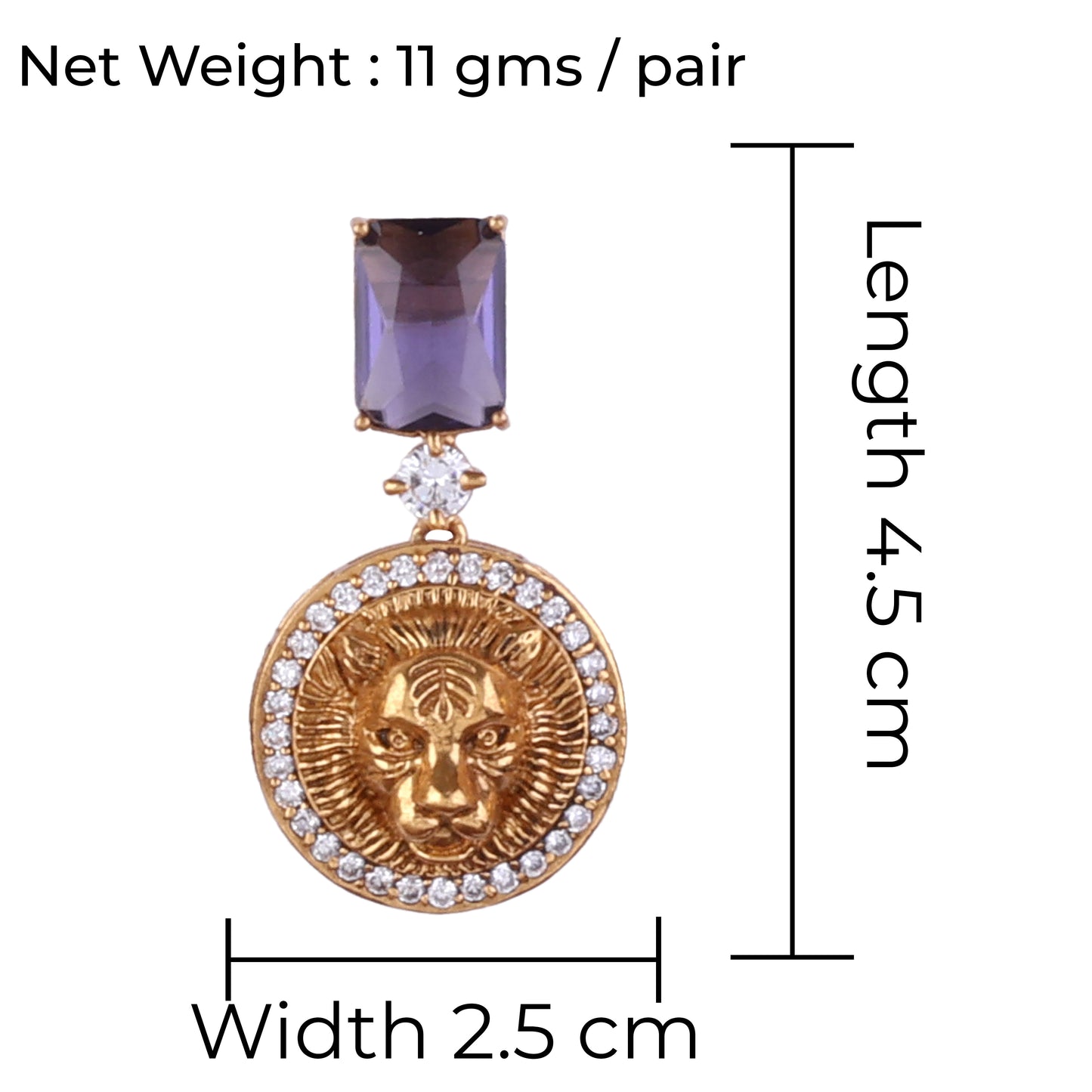 Purple Shriya Designer Earring