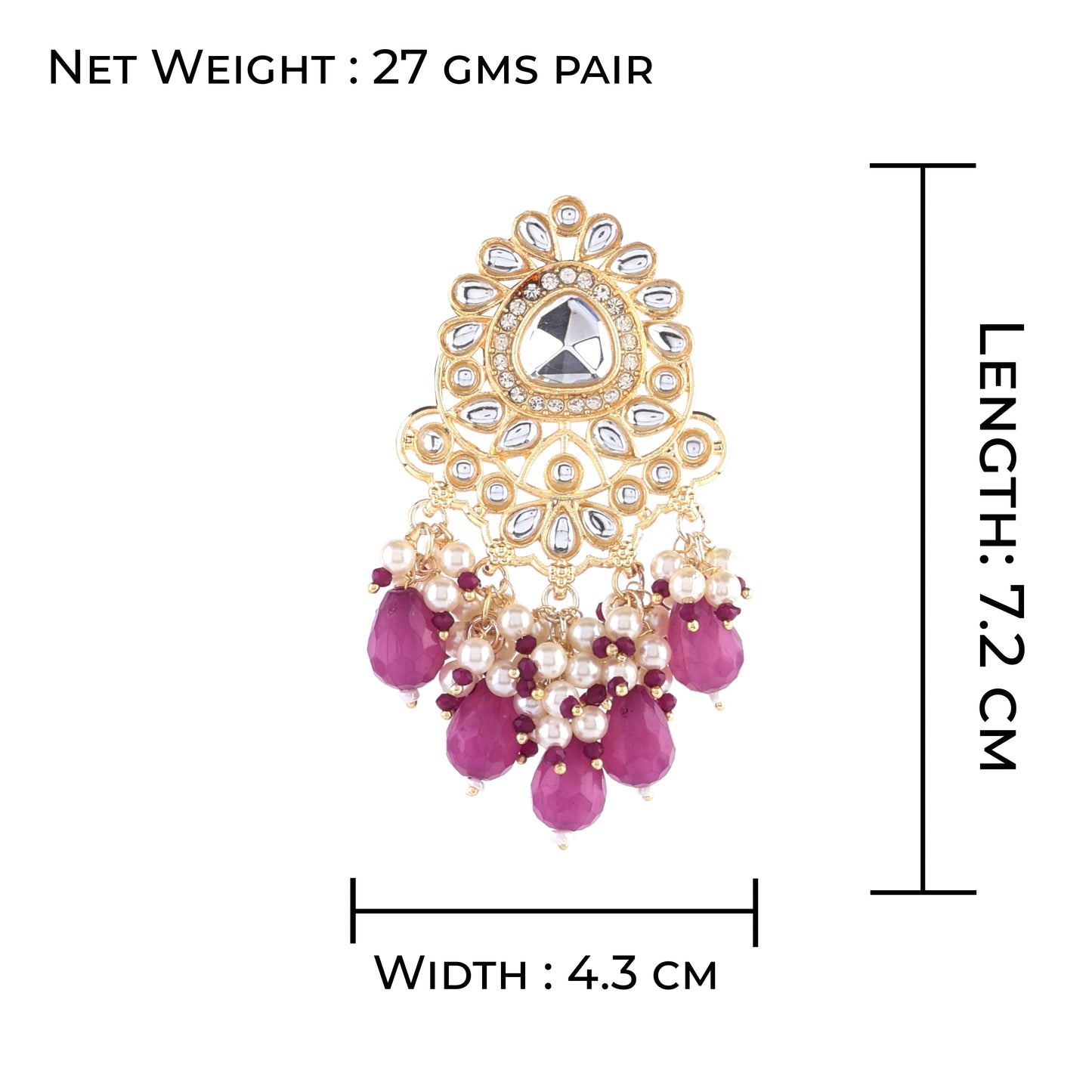 Purple Ayla Zircone Earring