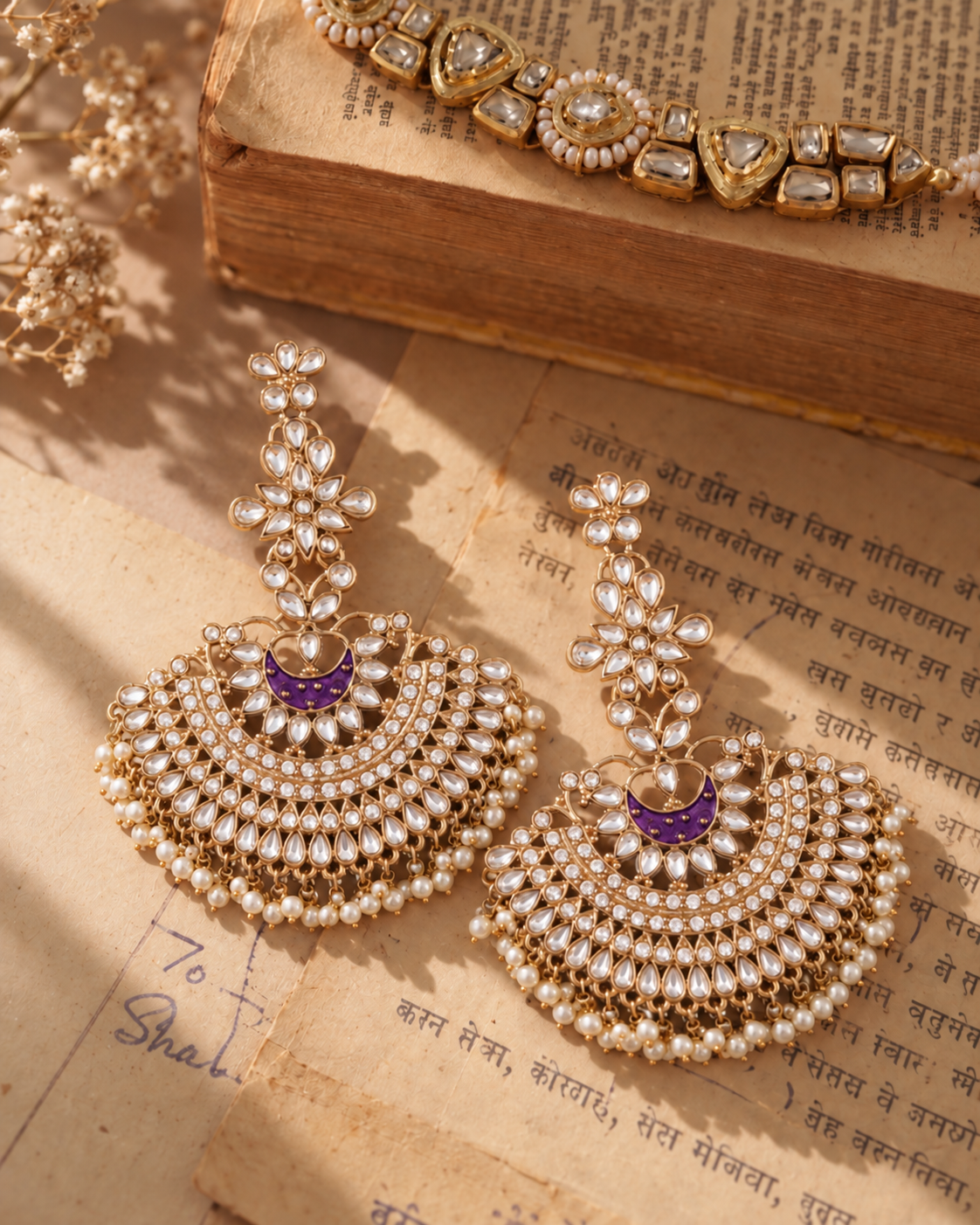 Purple Keerat Bollywood Inspired Chandbali