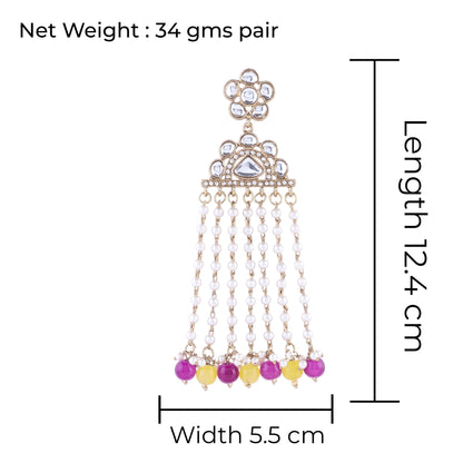 Purple Yellow Shrusti Designer Earring