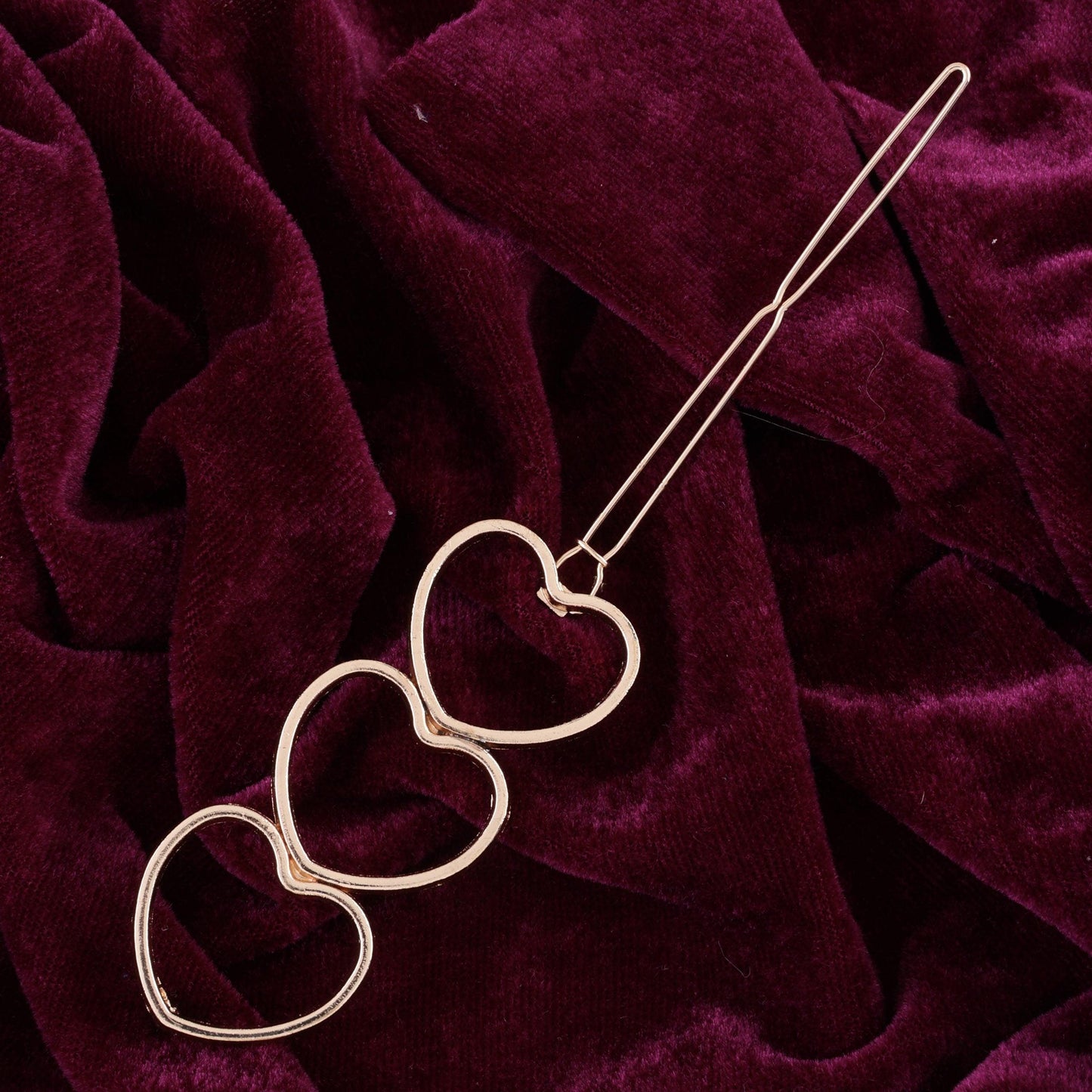 Quirky Hair Clip - Triple Heart