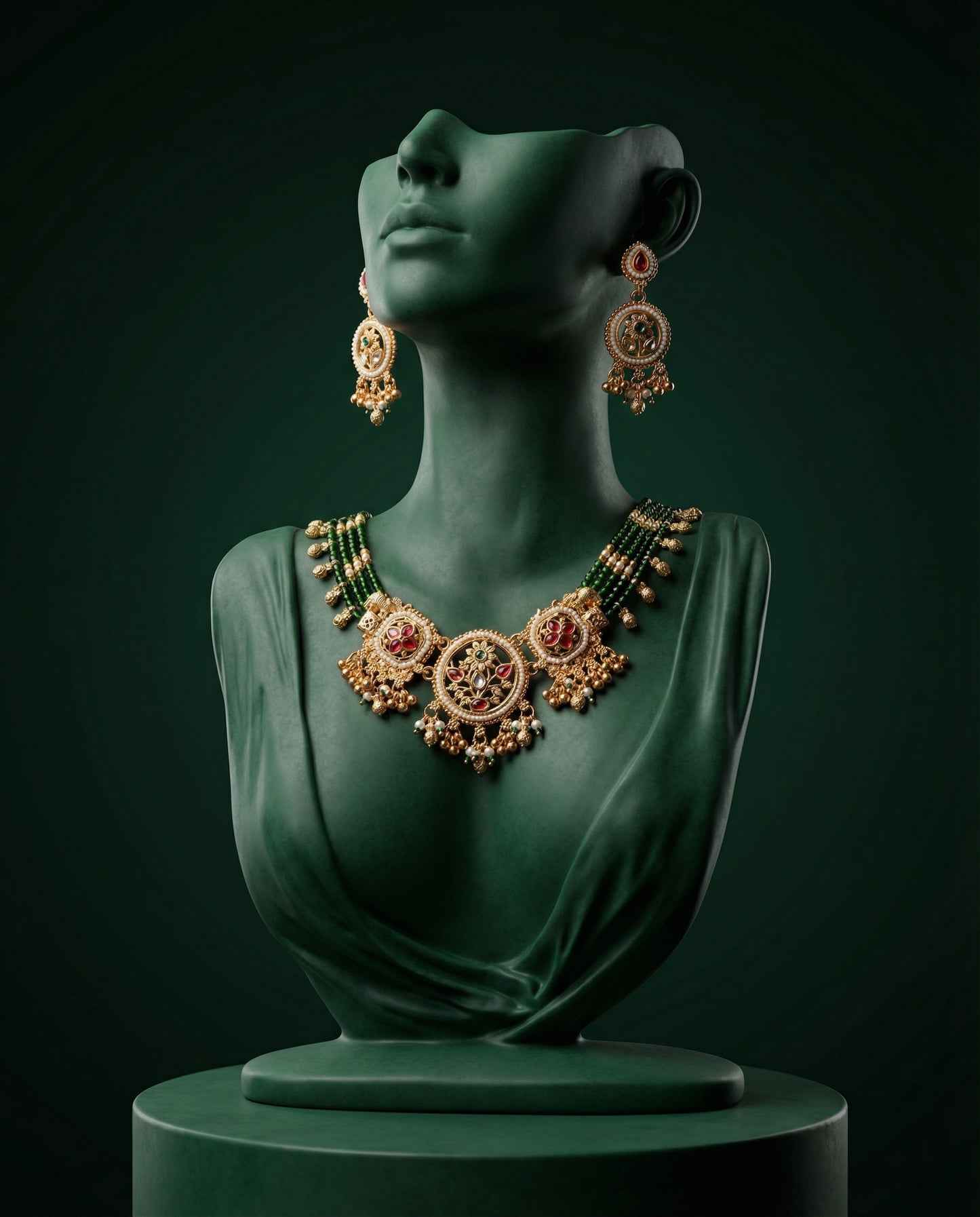 Sumitra Rajwada Necklace Set with Earring