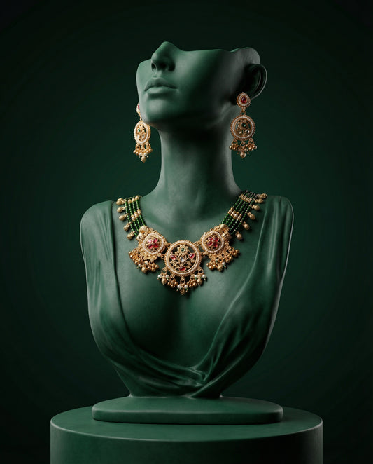 Sumitra Rajwada Necklace Set with Earring