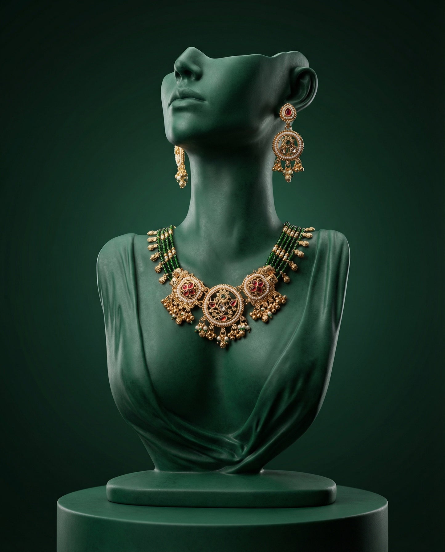 Sumitra Rajwada Necklace Set with Earring