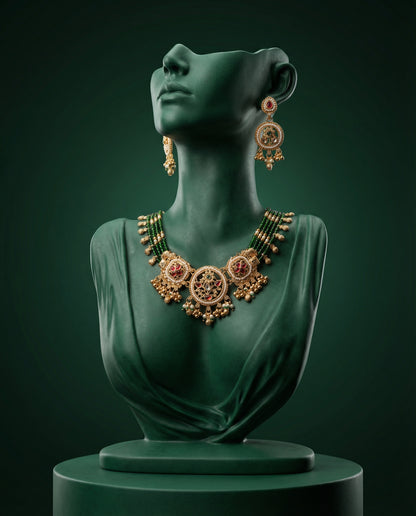 Sumitra Rajwada Necklace Set with Earring
