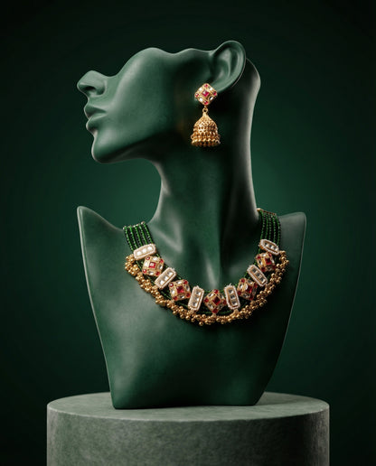 Navimaya Rajwada Necklace Set with Earring