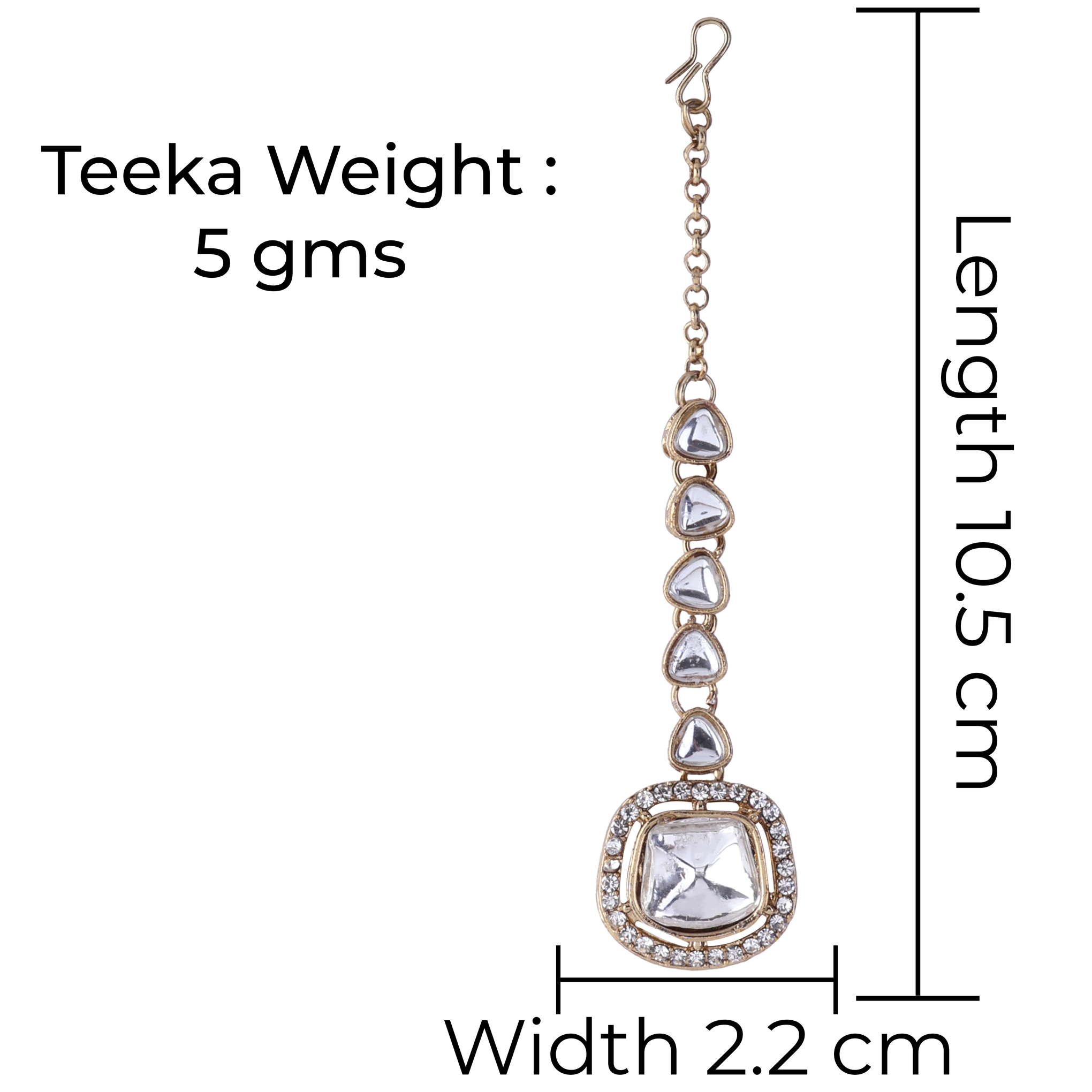 Taanu Polki Dupe Necklace with Earring and Teeka - Pre Order