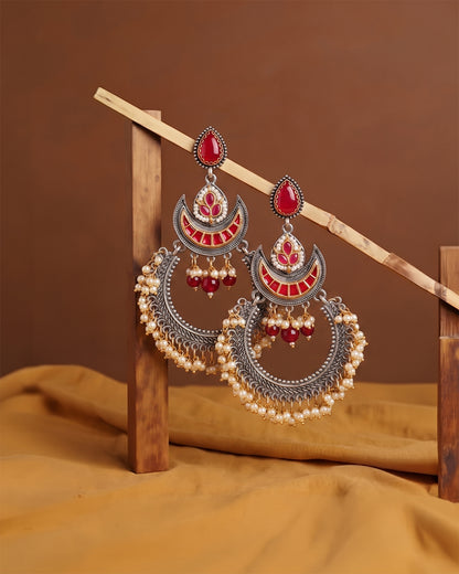 Ruby Ikroor Kundan Chandbali Earring