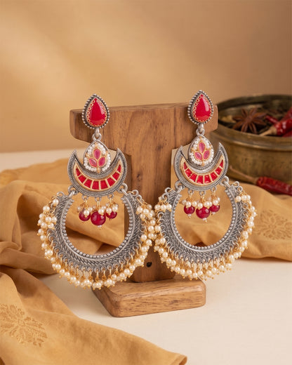 Ruby Ikroor Kundan Chandbali Earring