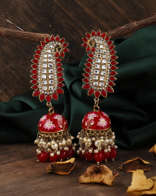 Red Raavi Jhumka