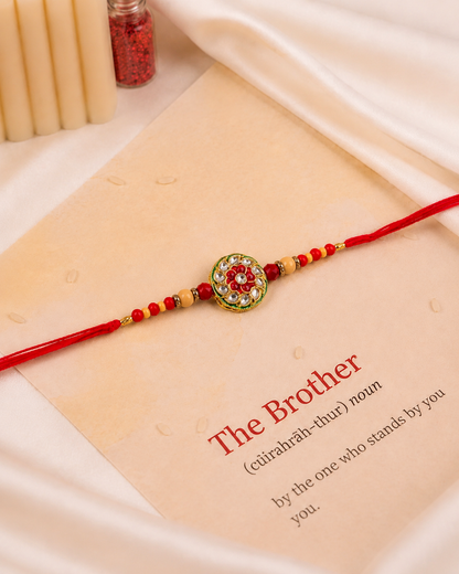 Kaumudi Rakhi for Brother | Tilak Set Included