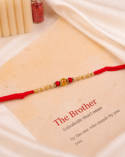 Shubhra Rakhi for Brother | Tilak Set Included