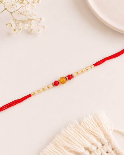 Shubhra Rakhi for Brother | Tilak Set Included