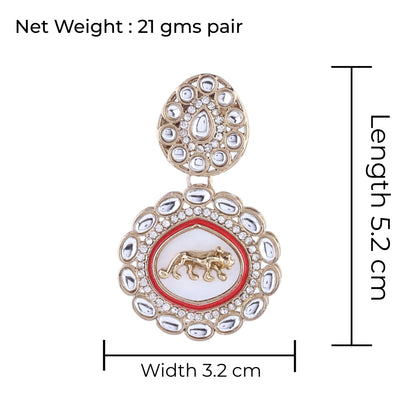Red Avani Designer Earring