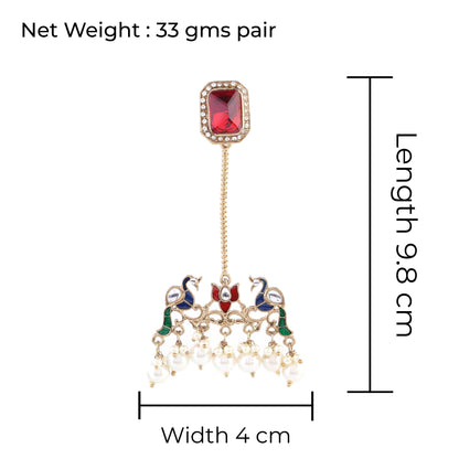 Red Rasleen Designer Earring