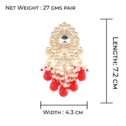 Red Ayla Zircone Earring