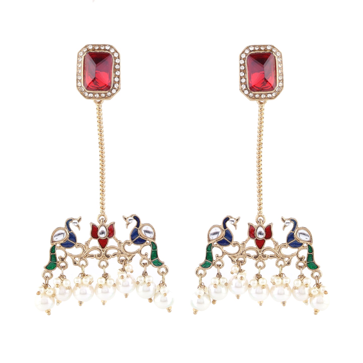 Red Rasleen Designer Earring